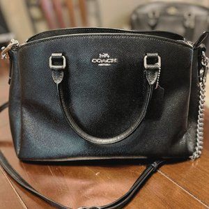 Coach Sage Carryall Black with Silver Accents